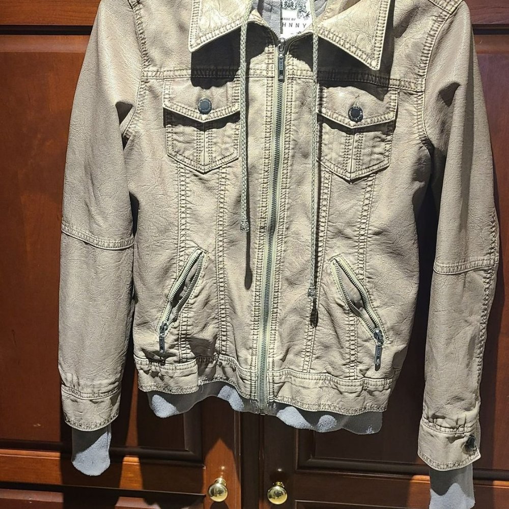 Faux Leather Jacket -Camel, size S